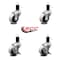 Service Caster 2 Inch Thermoplastic Wheel 1-5/8 Inch Expanding Stem Caster Set with 2 Brakes SCC-EX05S210-TPRS-158-2-SLB-2 - alternate 3